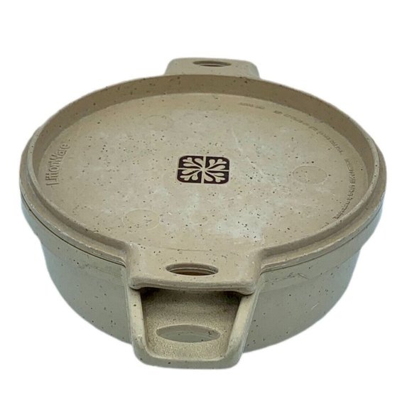 Vintage Littonware Microwave Cookware 2 Cup Round Bowl with Lid 39278 Tan Food - Picture 2 of 7
